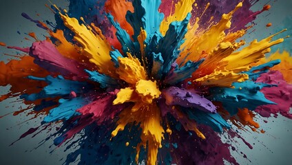 Colorful Rebellion: Dynamic Paint Burst