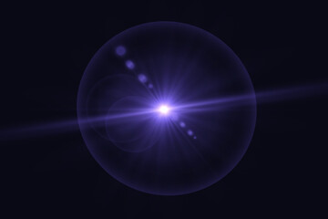 Light effect. Abstract blue flash of light and laser beams with glitter. Isolated on transparent background. Art and web design vector.