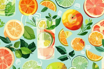 whey protein drink with fruit and berries summer cocktail for fitness nutrition