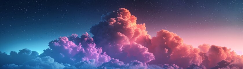 Fototapeta premium Digital cloud concept with a modern, tech look
