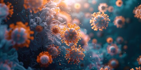 Detailed image of bacteria in a biological setting