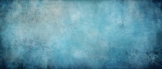 Fototapeta premium Blue grunge background with rough, textured surface and dark paint, empty space