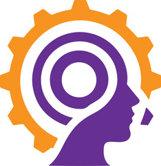 head silhouette with gears