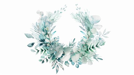 Fototapeta premium Winter Wreath Decoration for Holiday Season Generative AI