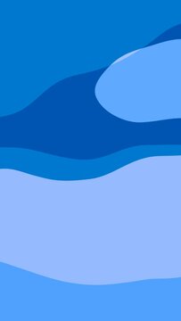 abstract blue sky cloud motion graphic background, groovy blue organic fluid animation. vertical screen