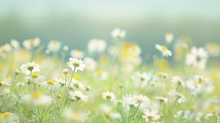 Vibrant Blooms in a Serene Meadow Generative AI