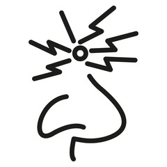 Nasal Pain Icon Ideal for Medical and Healthcare Designs