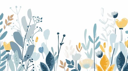 Sympathy Card with Scandinavian Doodle Art on White Background Generative AI