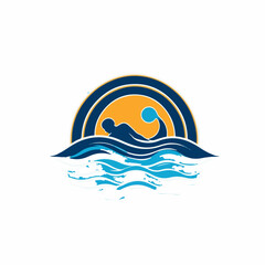 Fototapeta premium Aquatic Sport Swimming Person Icon