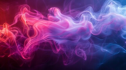 Fototapeta premium Artistic background with dynamic neon smoke patterns
