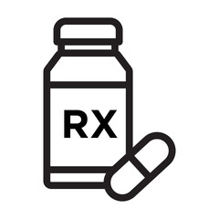 Pharmacy Prescription Icon Perfect for Medication and Healthcare