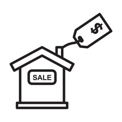 Home Sale Icon Perfect for Real Estate and Property Listings