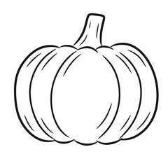 Hand drawn pumpkin outline