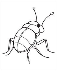 insect coloring pages for kids, Insect vector for character design,