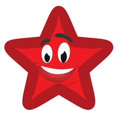 Red star icon. vector illustration