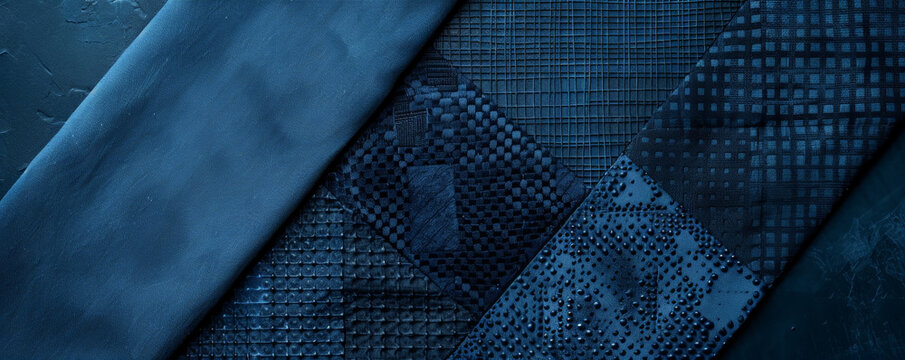 Father's Day background with a navy blue color scheme featuring classic patterns and textures.