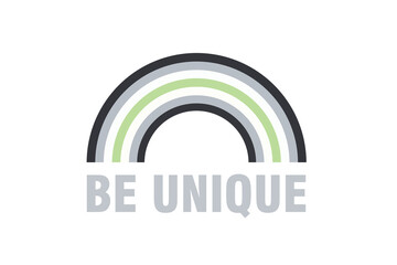 Agender flag rainbow short quote awareness typography poster