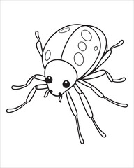 insect coloring pages for kids, Insect vector for character design,