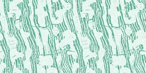 Aegean teal light soft wave linen pattern background. Broken line stripe border effect for rustic coastal marine surface design. 