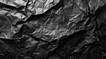Crumpled black paper background