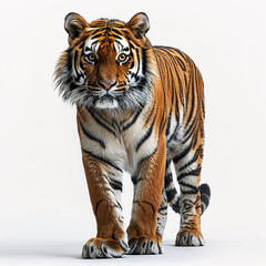 Obraz premium Tiger standing on a white background