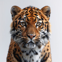 Obraz premium Tiger standing on a white background