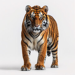 Obraz premium Tiger standing on a white background