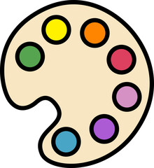 palette with paint