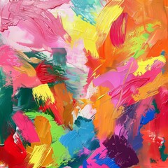 Bright strokes in cheerful colors