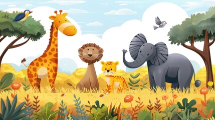 Obraz premium Illustration african animals