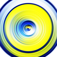 Colorful radial motion effect. Abstract rounded background. Color curves and sphere.