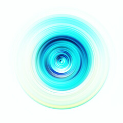 Colorful radial motion effect. Abstract rounded background. Color curves and sphere.