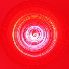 Colorful radial motion effect. Abstract rounded background. Color curves and sphere.