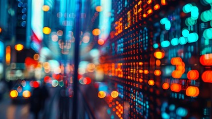 Live market updates on a stock exchange ticker display