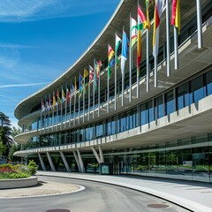 Headquarters of the International Olympic Committee. Generative AI