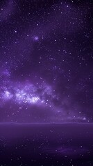 Obraz premium A dark purple sky with stars, a vast expanse of night sky, a distant view of the Milky Way