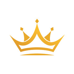 golden Crown logo vector art illustration icon logo