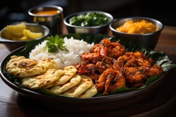 Acarajé with Vatapá and dry prawns, a culinary temptation., generative IA