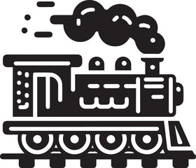 Free Vector: Train and Locomotive Silhouette Illustration for Railway and Public Transportation Design Elements