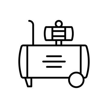 recommend clip art: Air Compressor Icon Ideal for Industrial and Mechanical Designs