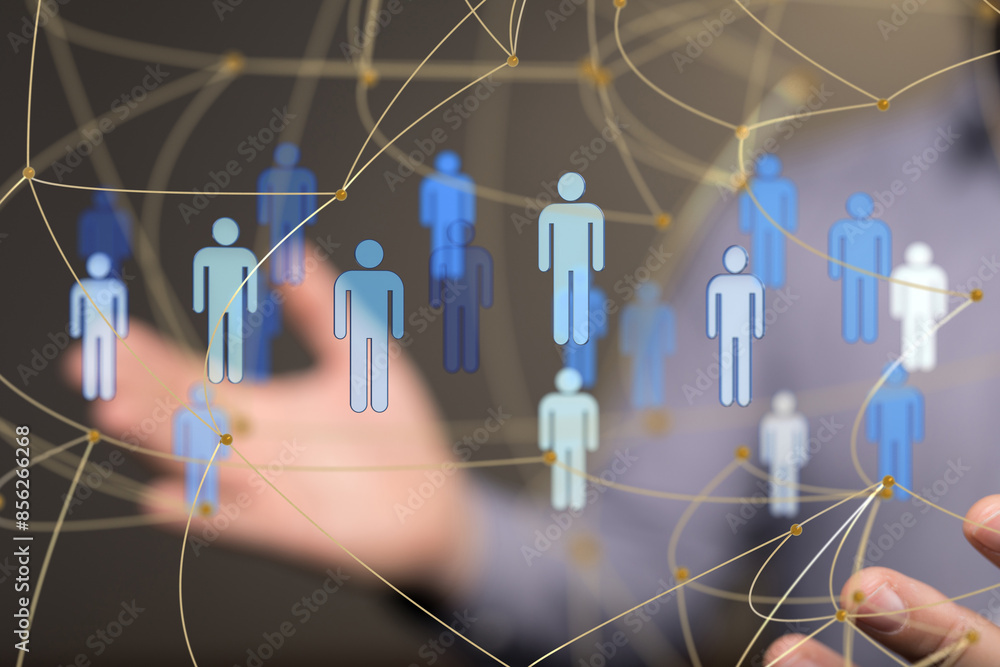 Poster conference digital network and data concept 3d