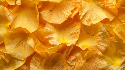 Obraz premium A close up of yellow petals with a yellow background