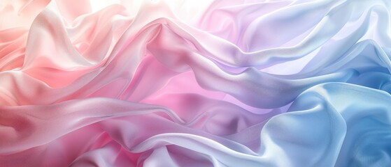 Fototapeta premium Abstract background with soft, flowing pastel fabric.