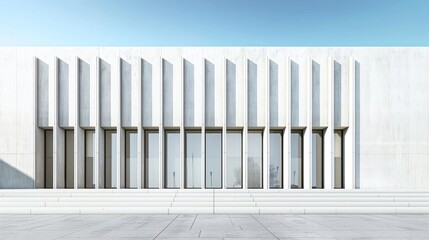 Modern facade of a building, minimalist architecture