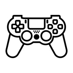 game controller logo or modern line icon. Vector line art and icon design with bold outline. Black and white Pixel Perfect minimalistic symbol isolate white background. Creative logotype