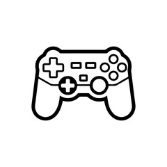 game controller logo or modern line icon. Vector line art and icon design with bold outline. Black and white Pixel Perfect minimalistic symbol isolate white background. Creative logotype