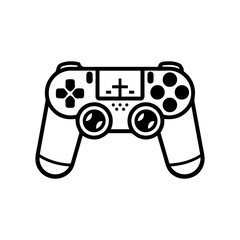 game controller logo or modern line icon. Vector line art and icon design with bold outline. Black and white Pixel Perfect minimalistic symbol isolate white background. Creative logotype