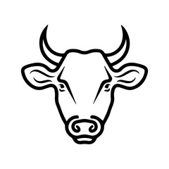 Beef logo or modern line icon. Vector line art and icon design with bold outline. Black and white Pixel Perfect minimalistic symbol isolate white background. Creative logotype