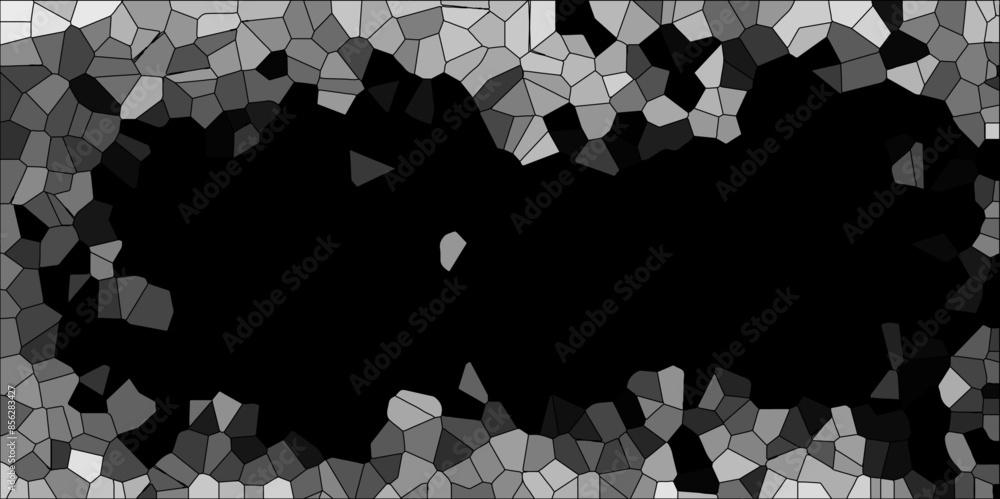 Poster seamless pattern mosaic marble pattern texture with seamless shapes. dark and light gray geometric m