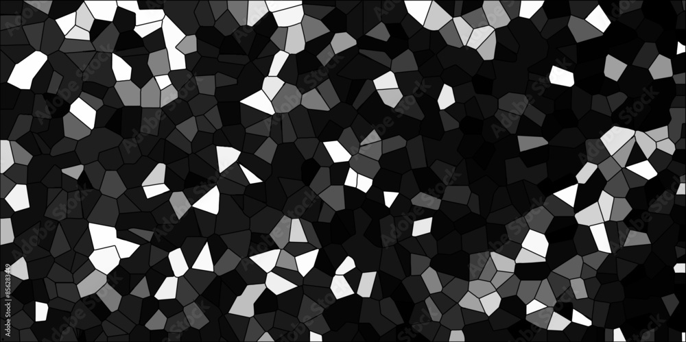 Poster seamless pattern mosaic marble pattern texture with seamless shapes. dark and light gray geometric m